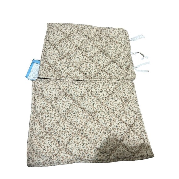 Pottery Barn Brown Green Floral  Print  Corduroy European Shams - Set of 2 28x20 - Picture 1 of 11